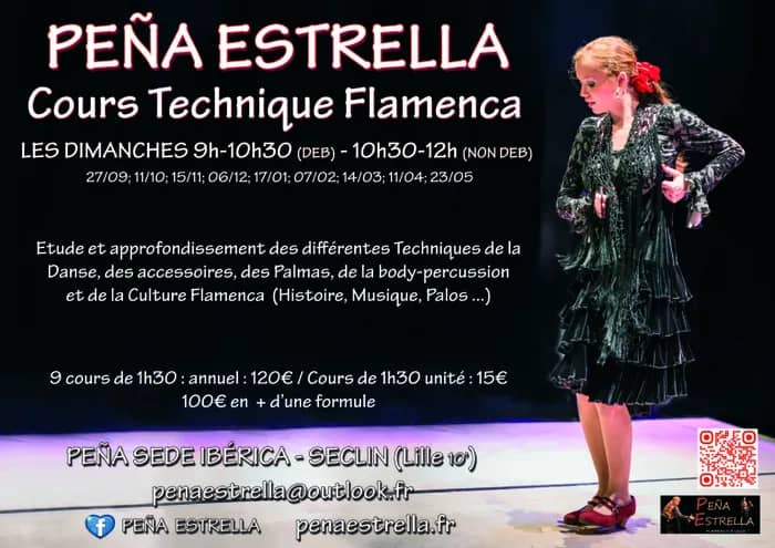 Illustration de l'événement : Cours Technique de danse Flamenco - Peña Estrella /Ibérica