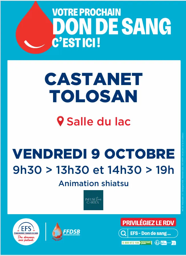 Illustration de l'événement : Collecte don de sang / massage shiatsu gratuit