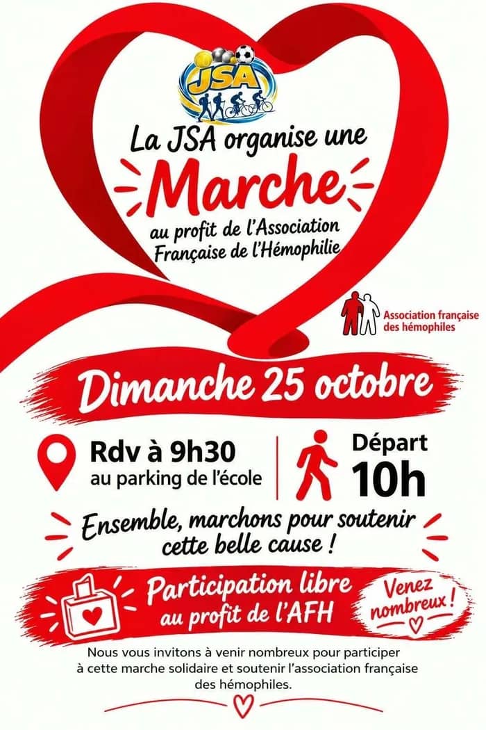 Illustration de l'événement : MARCHE AU PROFIT DE L'ASSOCIATION FRANCAISE DE L'HEMOPHILIE