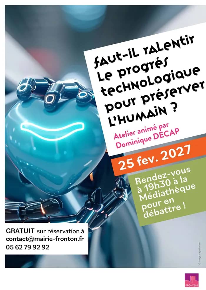 Illustration de l'événement : Atelier Philo | Faut-il ralentir le progrès technologique pour préserver l'humain ?