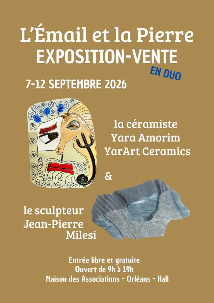 Illustration de l'événement : "L'Email et la Pierre", Exposition, Maison des Associations d'Orléans, 7 -12/09/