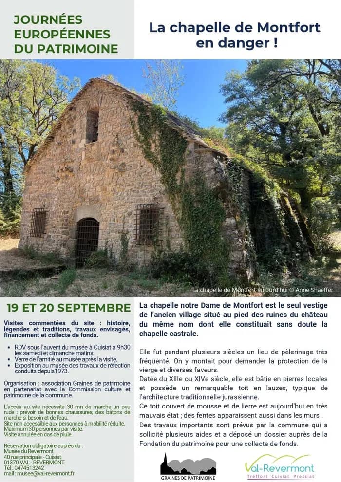 Illustration de l'événement : JEP : la chapelle de Montfort en danger !