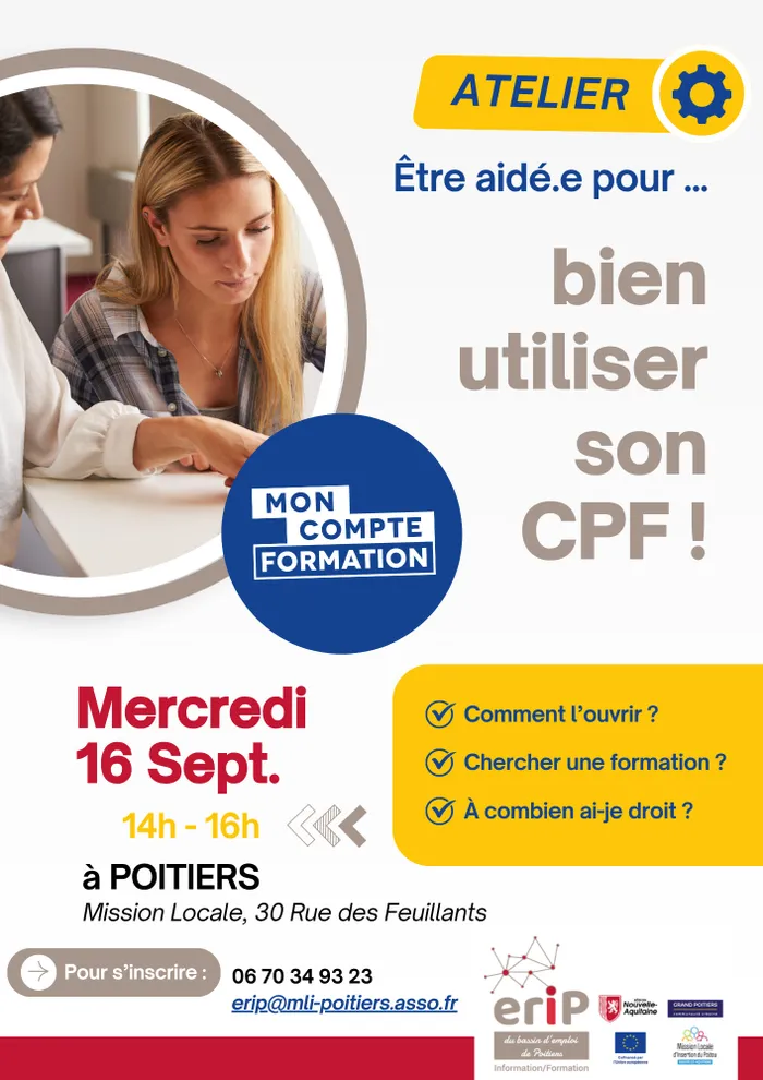 Illustration de l'événement : Etre aidé(e) pour bien utiliser son CPF