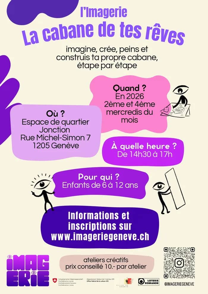 Illustration de l'événement : La cabane de tes rêves, ateliers créatifs pour enfants