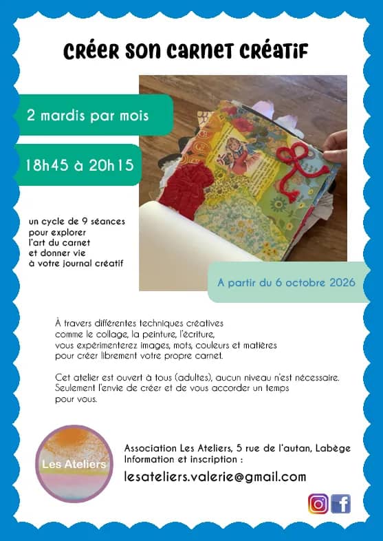 Illustration de l'événement : Atelier carnet créatif