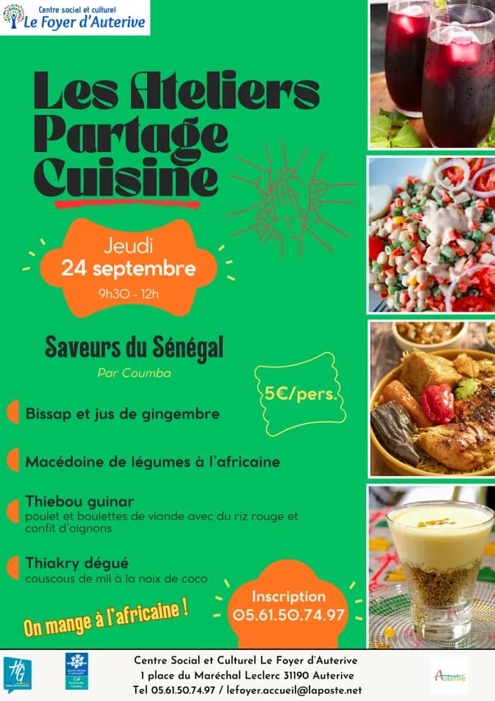 Illustration de l'événement : Atelier Partage Cuisine / Centre Social le Foyer d'Auterive
