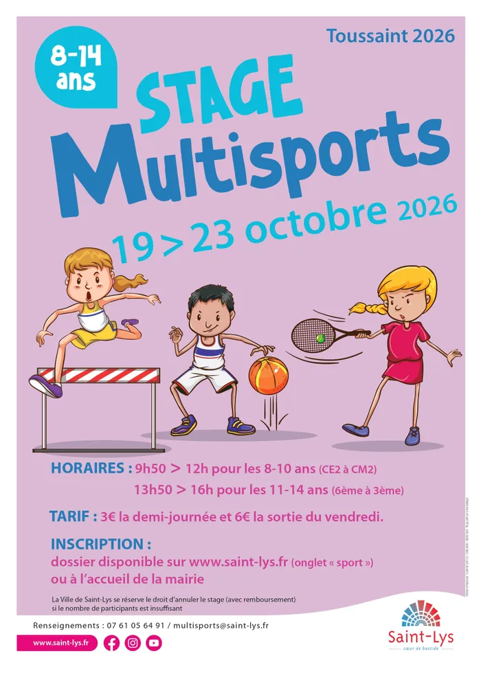Illustration de l'événement : stage multisports 8-14 ans