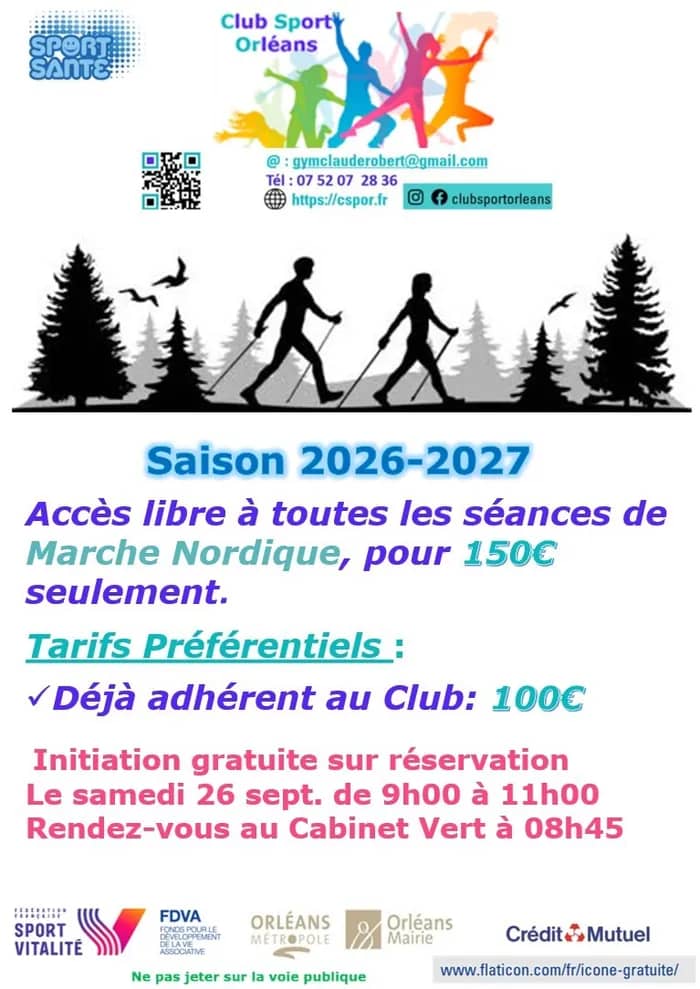 Illustration de l'événement : Initiation gratuite sur réservation à la marche Nordique