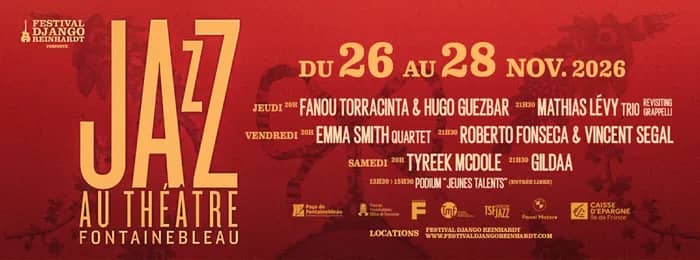 Illustration de l'événement : 26 au 28 novembre Festival Django Reinhardt- JAZZ au Théâtre de Fontainebleau