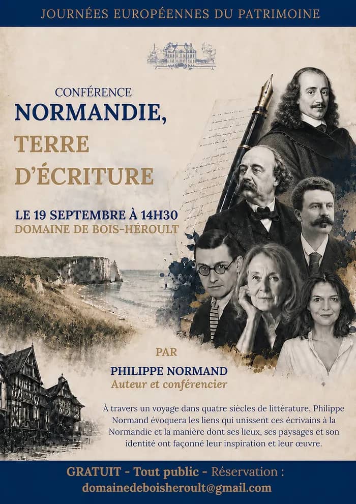 Illustration de l'événement : Conférence : La Normandie, Terre d'écriture !