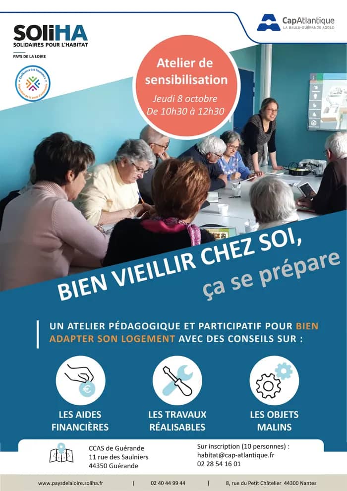 Illustration de l'événement : Atelier "Bien vieillir chez soi, ça se prépare"