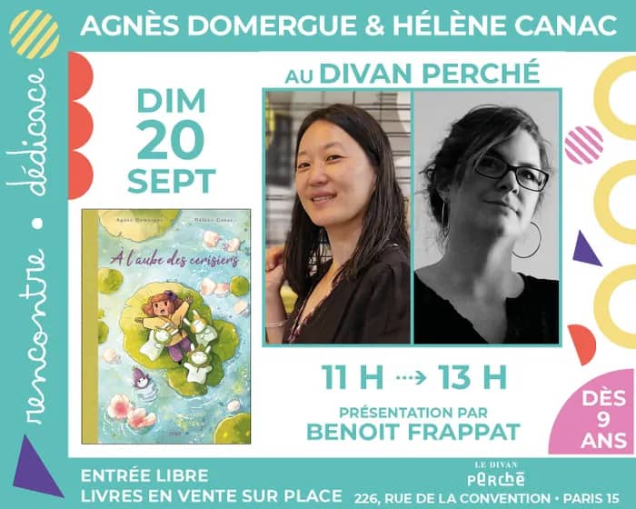 Illustration de l'événement : Jeunesse : Agnès Domergue et Hélène Canac dédicacent « À l'aube des cerisiers »