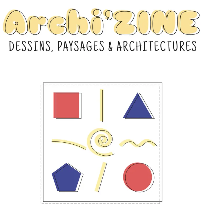 Illustration de l'événement : Activité à télécharger "Archi’zine" un fanzine pour apprendre à dessiner le paysage et l’architecture