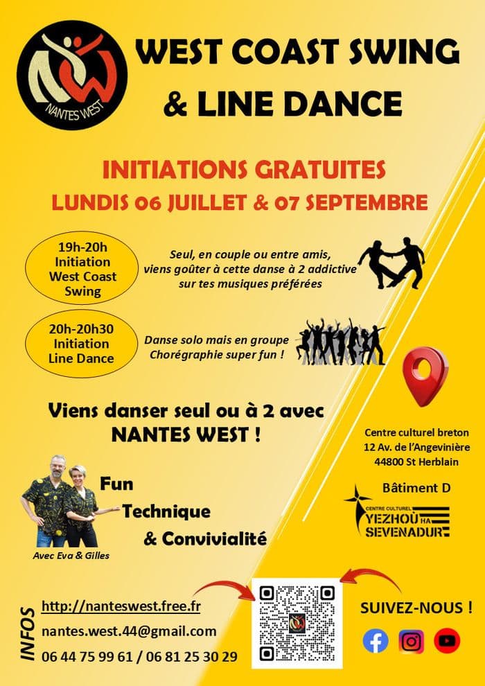 Illustration de l'événement : Initiations West Coast Swing & Line Dance