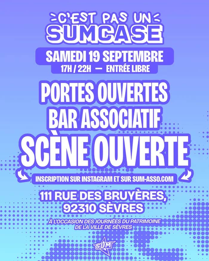 Illustration de l'événement : "C'EST PAS UN SUMCASE" // Scène ouverte, Bar asso...
