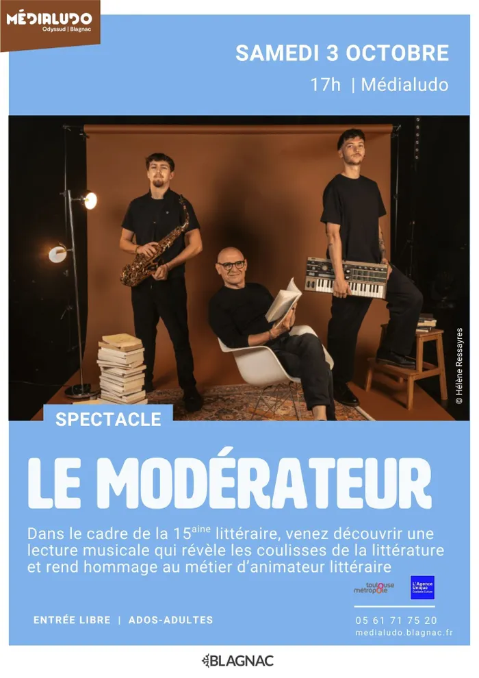 Illustration de l'événement : Lecture musicale « Le Modérateur » - Samedi 3 octobre