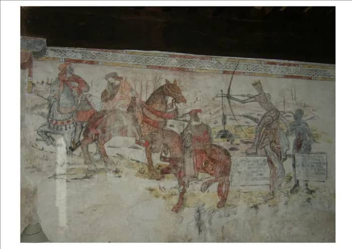 Illustration de l'événement : Venez contempler la peinture murale du « Dit des trois morts et des trois vifs »