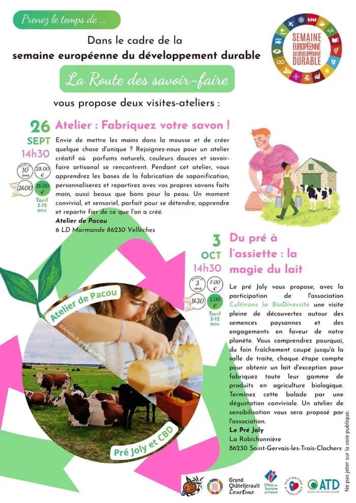 Illustration de l'événement : Partez à la découvertes avec deux visites-ateliers chez nos producteurs et artisans !