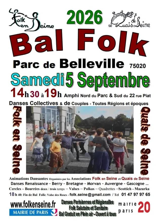 Illustration de l'événement : Bal Folk Parc de Belleville