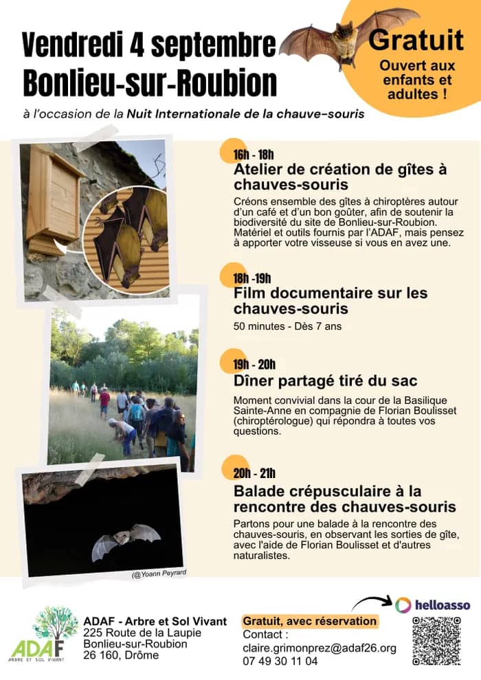 Illustration de l'événement : Nuit internationale de la chauve-souris à Bonlieu-sur-Roubion (26)