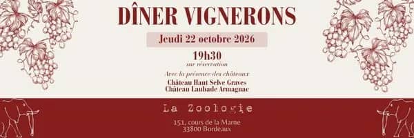 Illustration de l'événement : Diner Vignerons : rencontres et repas autour du vin