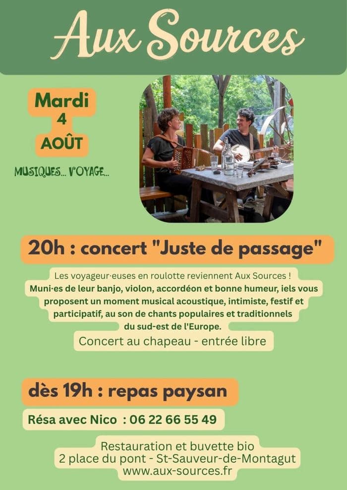 Illustration de l'événement : Aux Sources
