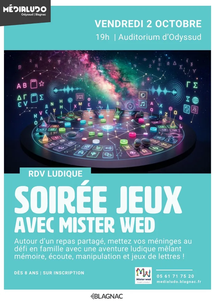 Illustration de l'événement : Soirée jeux avec par Mister Wed - Vendredi 2 octobre