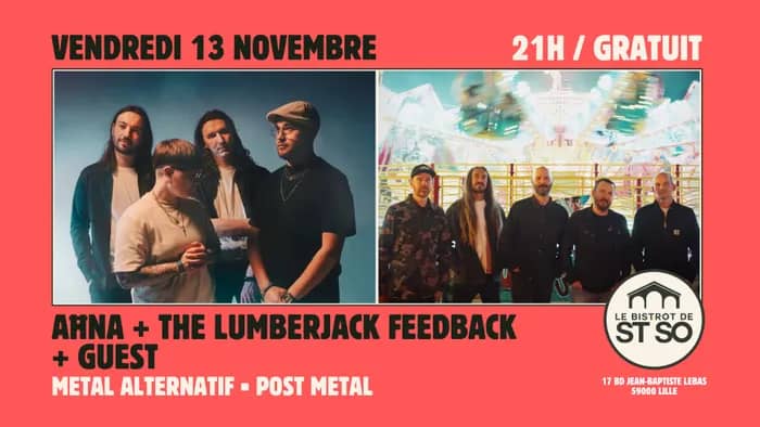 Illustration de l'événement : AĦNA + The Lumberjack Feedback + Guests