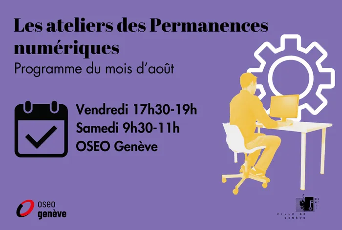 Illustration de l'événement : Ateliers numériques d'août - Permanence numérique Rive droite