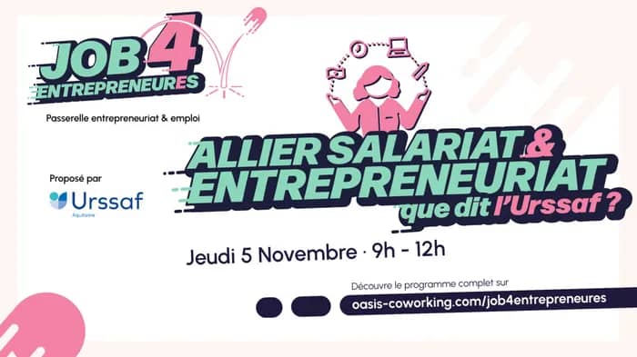 Illustration de l'événement : Allier salariat et entrepreneuriat : que dit l'URSSAF - JOB4ENTREPRENEURES