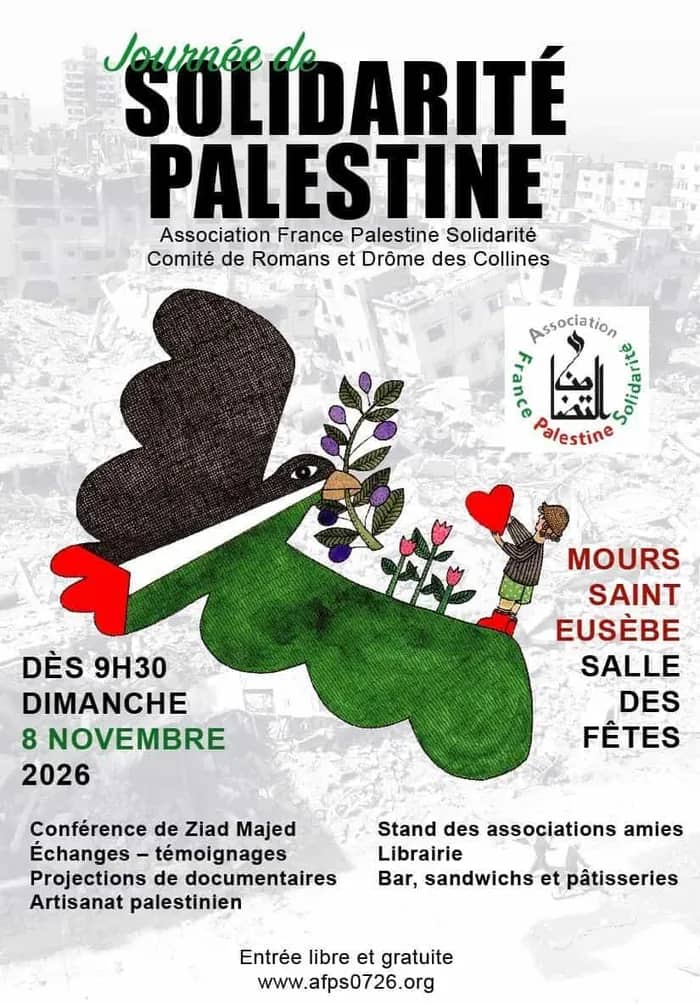 Illustration de l'événement : Karim KATTAN et Ziad MAJED à la JOURNÉE DE SOLIDARITÉ AVEC LE PEUPLE PALESTINIEN de ROMANS