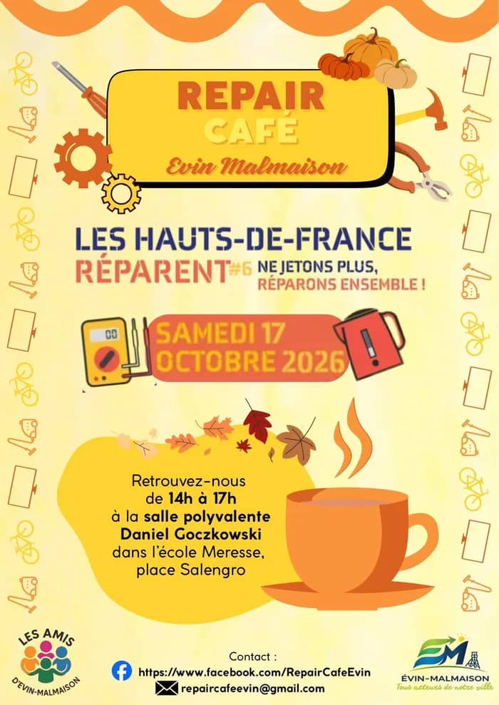 Illustration de l'événement : Évin-Malmaison répare ! (14ème Repair Café)