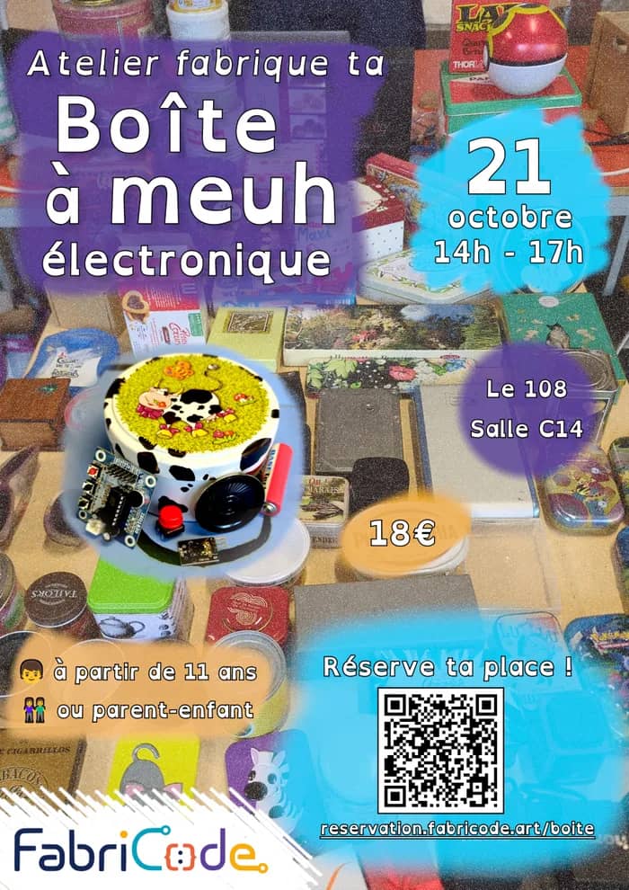 Illustration de l'événement : Atelier fabrique ta boîte à meuh électronique !