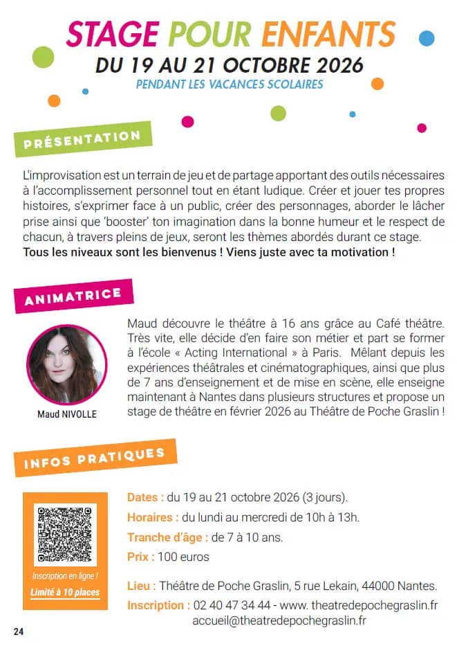 Illustration de l'événement : Stage de théâtre 7-10 ans