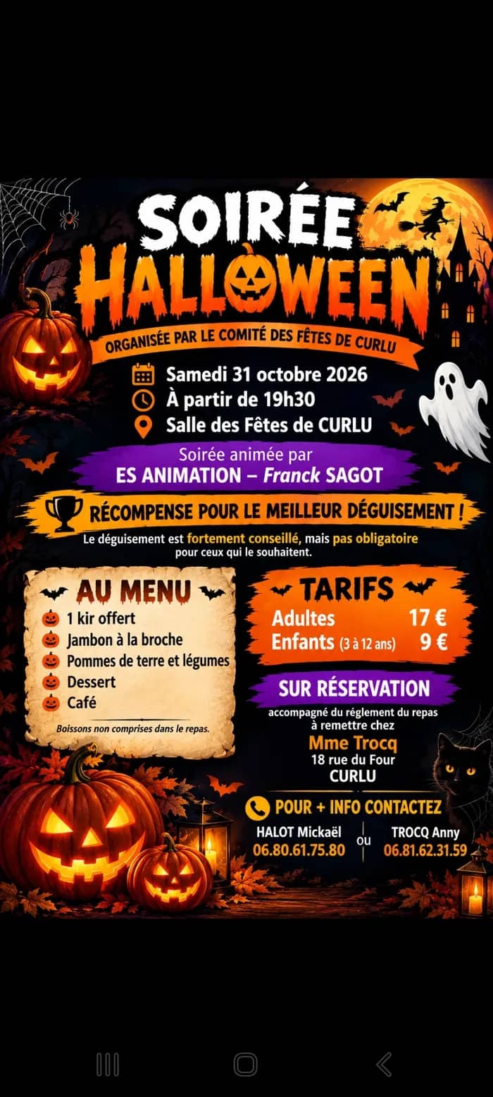 Illustration de l'événement : Soirée halloween CURLU