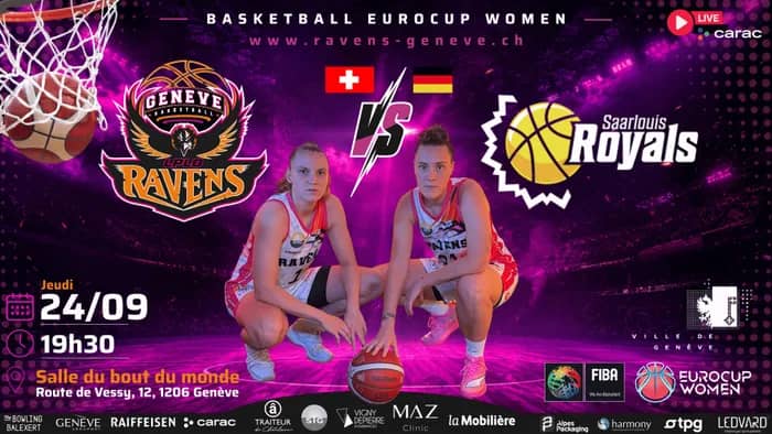 Illustration de l'événement : Match Eurocup Ravens de Genève vs Saarlouis Royals