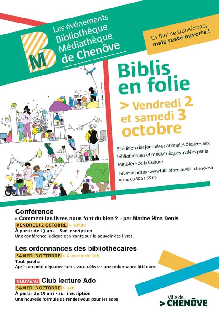 Illustration de l'événement : Conférence « Comment les livres nous font du bien ? » par Marine Nina Denis