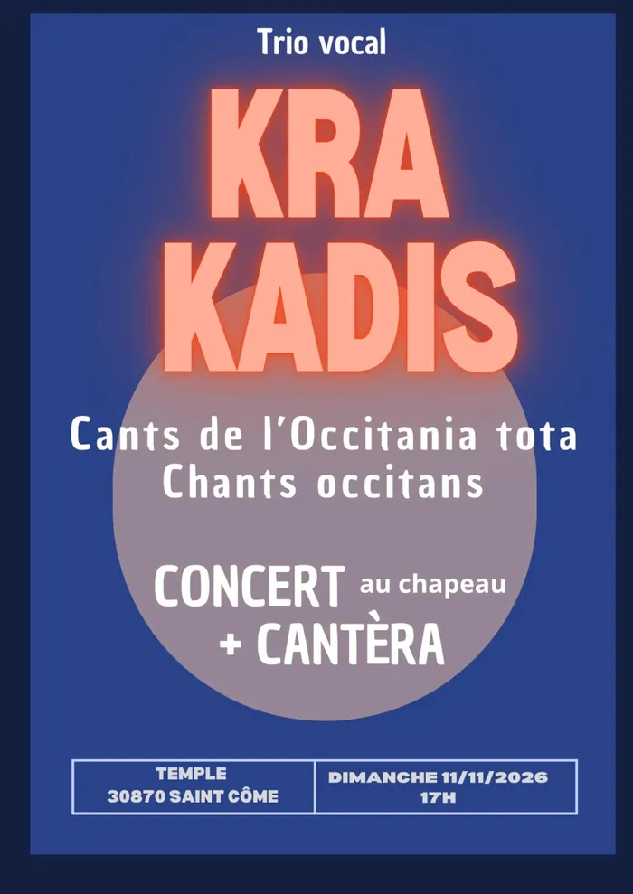 Illustration de l'événement : Concert et Cantèra au temple de Saint Côme