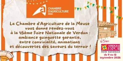 Illustration de l'événement : La Chambre d'Agriculture de la Meuse à la 45ème Foire Nationale de Verdun