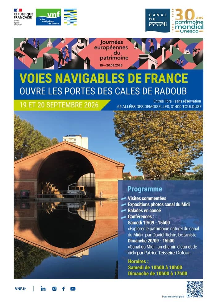 Illustration de l'événement : Visite libre : à la découverte des cales de radoub, site emblématique du canal du Midi
