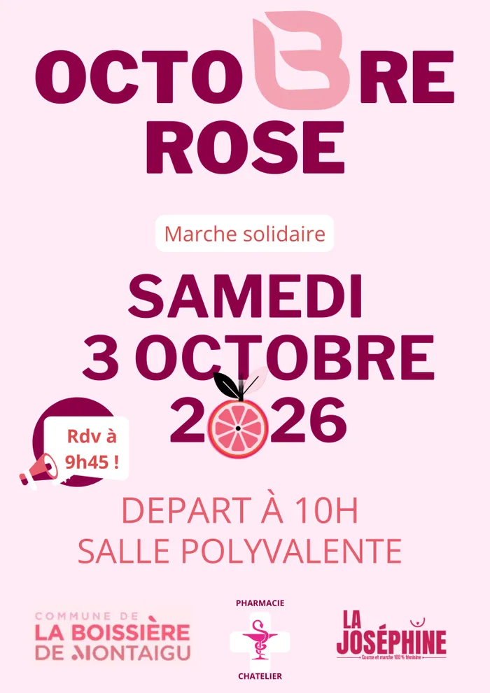 Illustration de l'événement : Octobre rose - Marche le samedi 3 octobre 2026