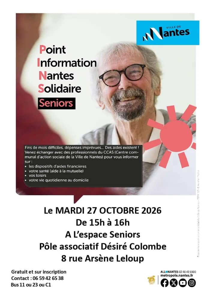 Illustration de l'événement : Seniors : Point Information Nantes Solidaire