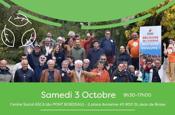 Illustration de l'événement : Journée régionale des énergies renouvelables citoyennes et solidaires Centre-Val de Loire, organisée par Energie Partagée