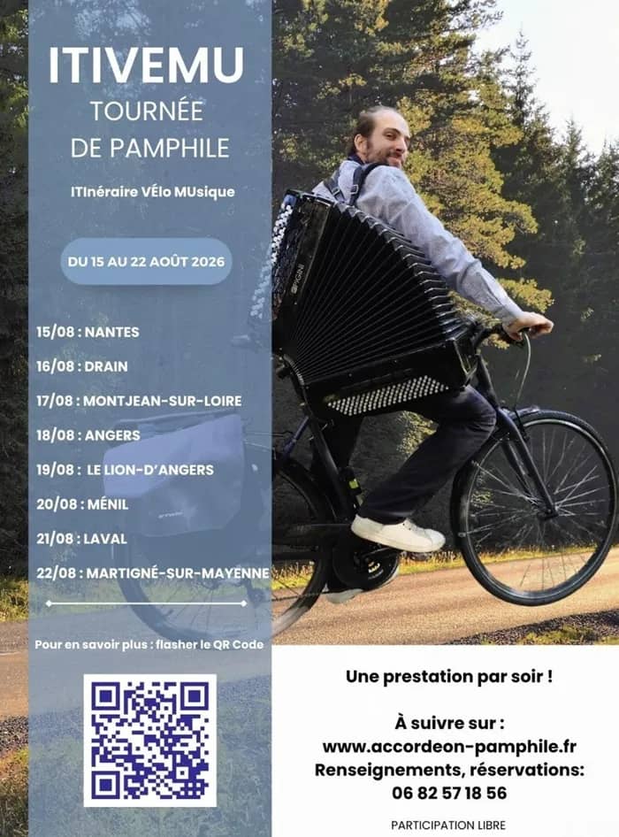 Illustration de l'événement : Concert de Pamphile au départ d'un itinéraire vélo-musique