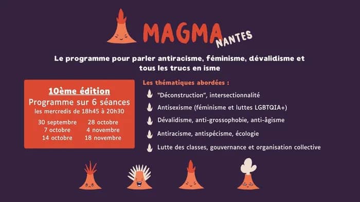 Illustration de l'événement : Programme de sensibilisation aux discriminations · Magma'Nantes #10