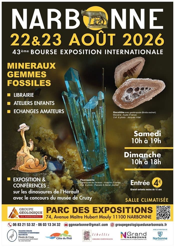 Illustration de l'événement : Bourse aux minéraux et fossiles de Narbonne 2026