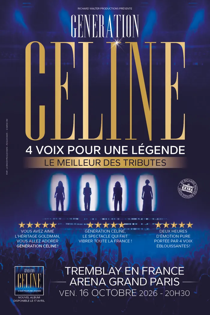 Illustration de l'événement : Génération Céline Le Meoilleur des Tributes : 4 voix pour une Légende