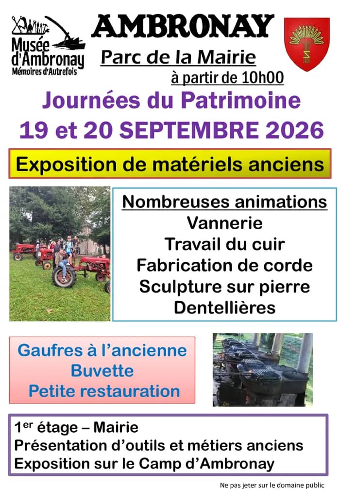Illustration de l'événement : JEP 2026 : Mémoires d'Autrefois à Ambronay