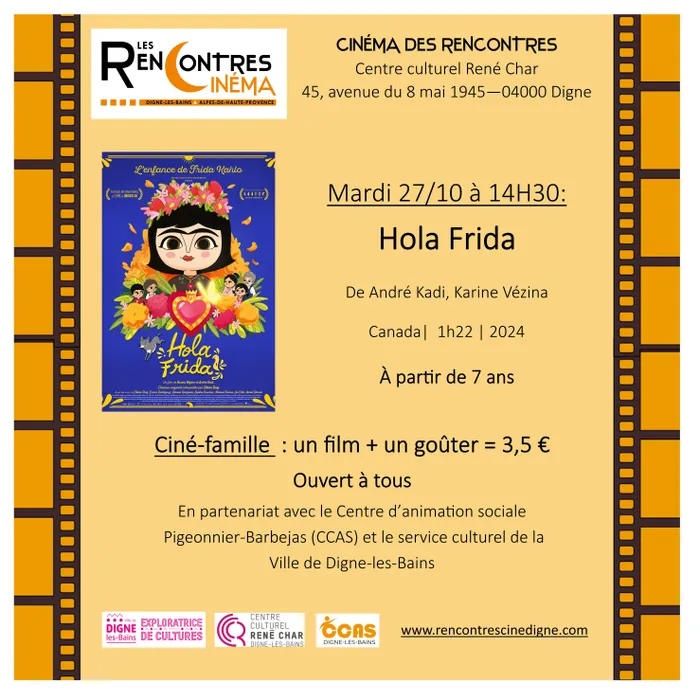 Illustration de l'événement : Ciné-famille : "Hola Frida"