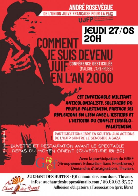 Illustration de l'événement : COMMENT JE SUIS DEVENU JUIF EN L'AN 2000 - conférence gesticulée (malgré l’arthrose)